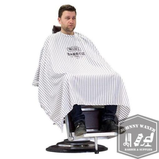 áo choàng cắt tóc Barber thương hiệu WALH nổi bật lên với thiết kế sọc đen trắng đơn giản
