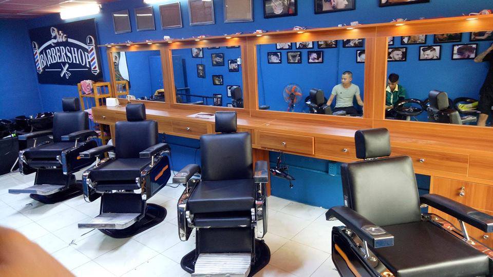 Dàn ghế cắt tóc nam nội địa No1 Barber ảnh thực tế tại salon