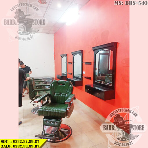 Tiệm barber shop đẹp với ghế cắt tóc nam BBS-540